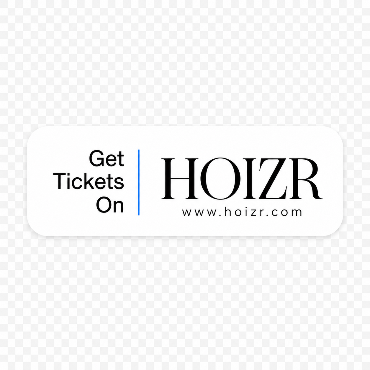 Get tickets · white Hoizr flyer sticker